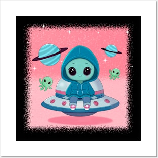 Cute Little Alien Posters and Art